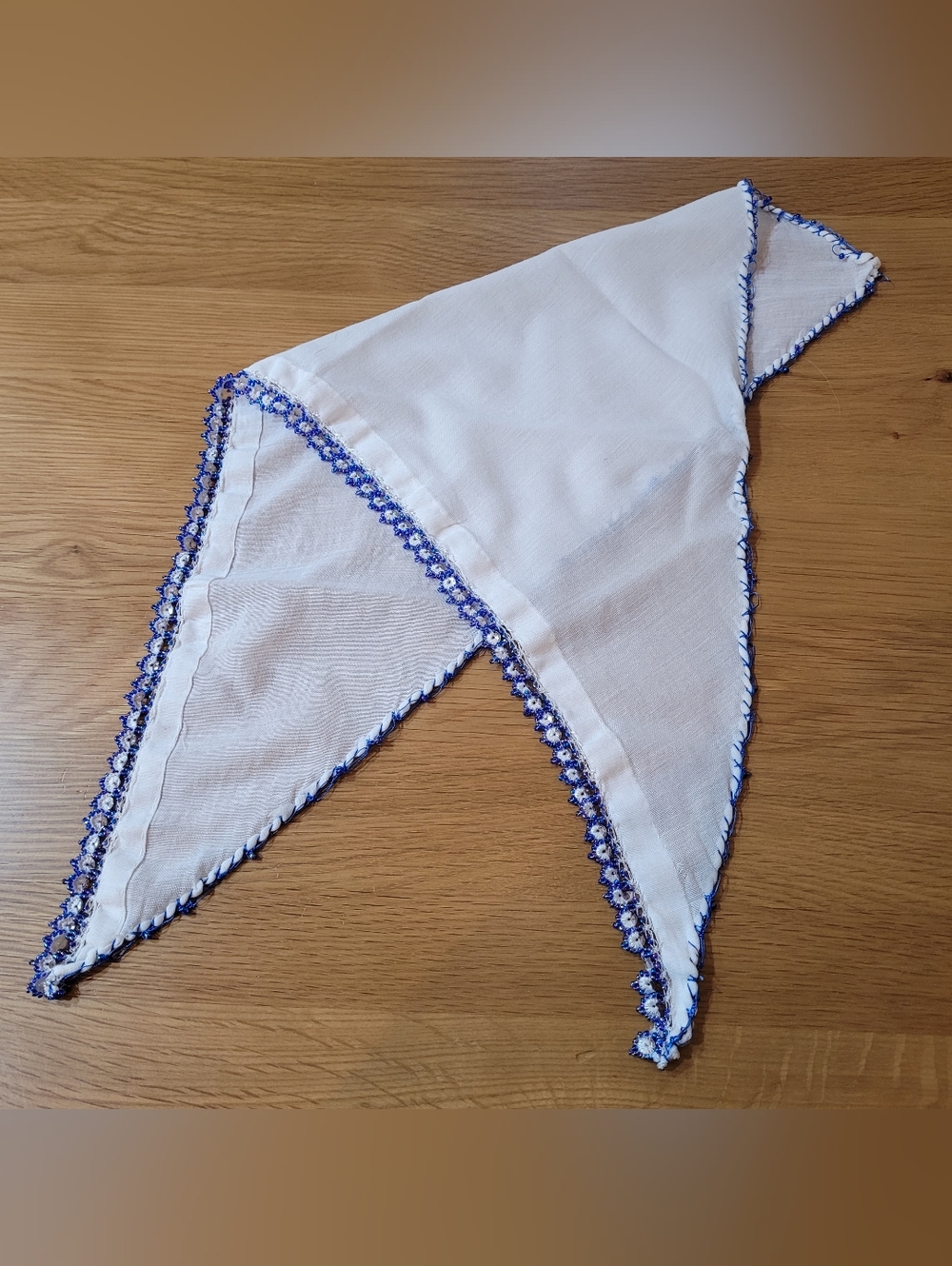 Beaded Triangular Handkerchief/Scarf